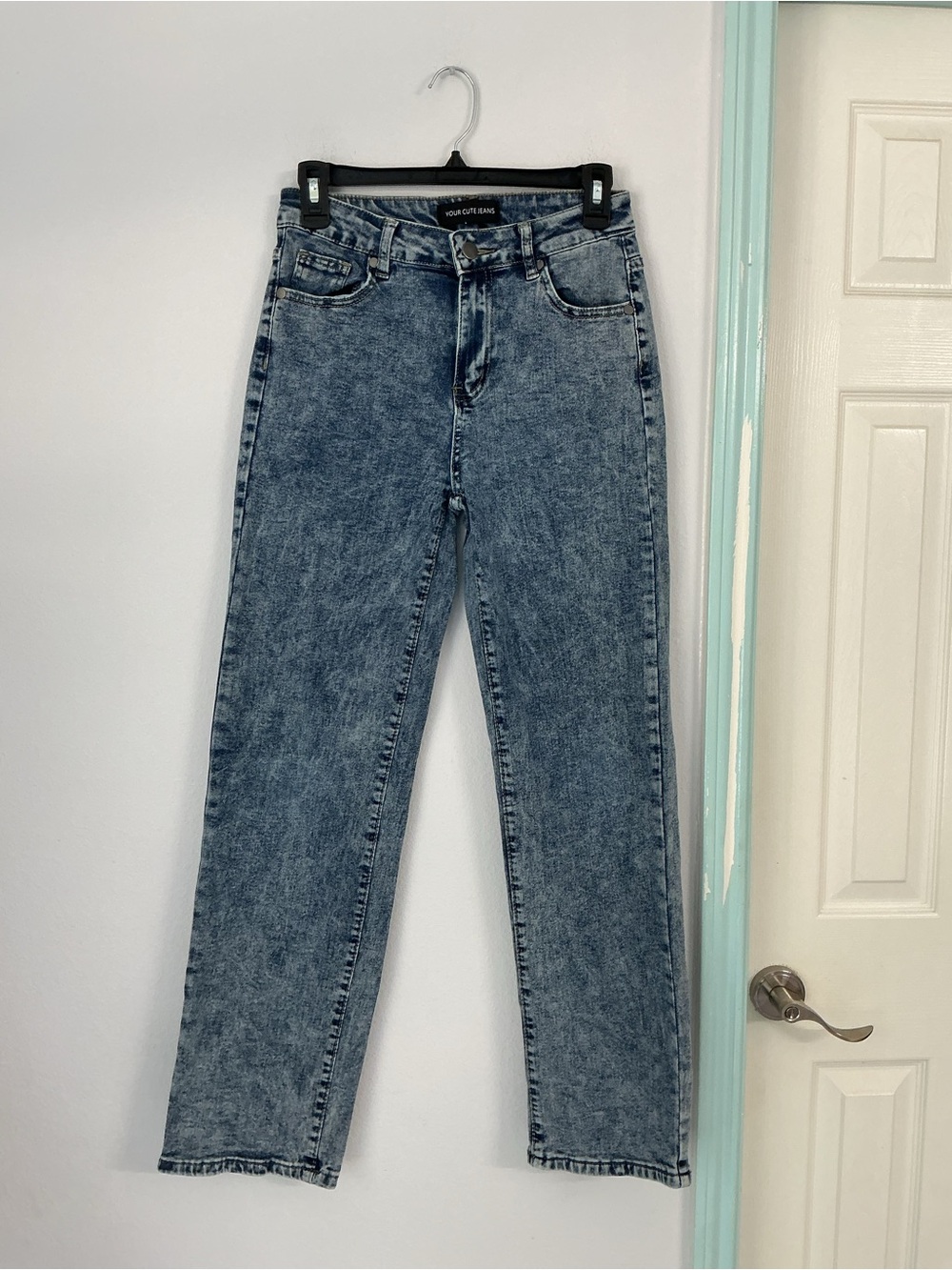 Girls’ Size 7 Denim Jeans – Cherry Embroidery – Straight Leg 🍒 Teen Girls’ Pants